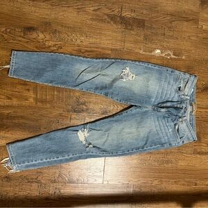 Distressed Blue Denim Jeans